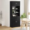 vidaXL Armoire de rangement Ch&ecirc;ne noir 80 x 42,5 x 225 cm