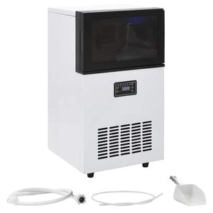 vidaXL Appareil &agrave; gla&ccedil;ons noir et blanc 45 kg / 24 h