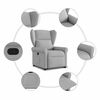 vidaXL Fauteuil inclinable gris nuage tissu
