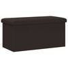 vidaXL Banc de rangement pliable Marron PVC