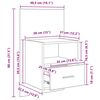 vidaXL Cabinet de chevet 2 pcs Bois ancien 50 x 32.5 x 80cm