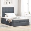 vidaXL Cadre de lit ottoman avec matelas gris fonc&eacute; 120x190 cm velours