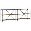 vidaXL Table console Ch&ecirc;ne artisan 200 x 30 x 75 cm Bois d'ing&eacute;nierie