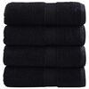 vidaXL Serviettes d'invit&eacute; de qualit&eacute; sup&eacute;rieure SOLUND 4 pcs noir