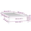 vidaXL Cadre de lit &agrave; LED sans matelas 90x190 cm bois massif