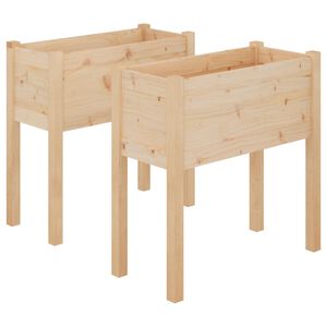 vidaXL Jardini&egrave;res 2 pcs 70x31x70 cm bois de pin massif