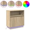 vidaXL Buffet LED Chêne Sonoma 71 x 34,5 x 75 cm Bois d'ingénierie