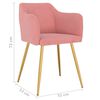 vidaXL Chaises &agrave; manger lot de 2 Rose Velours