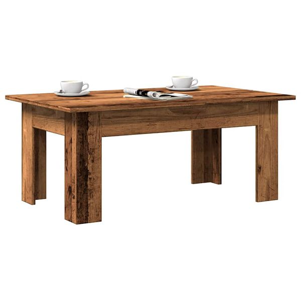 vidaXL Table basse vieux bois 100x60x42 cm bois d'ing&eacute;nierie