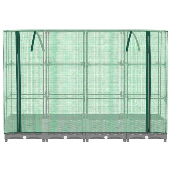 vidaXL Jardini&egrave;re sur&eacute;lev&eacute;e avec housse aspect rotin 160x40x123 cm