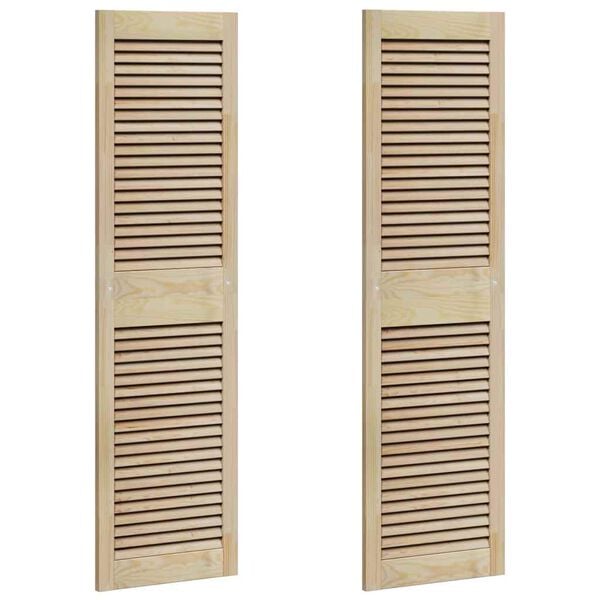 vidaXL Porte de Cabinet avec porte 2 pcs Naturel 140,5 x 2,1 x 39,5 cm