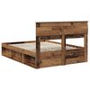vidaXL Cadre de lit Bois ancien 140 x 190 cm Bois de pin massif