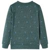 Sweatshirt pour enfants vert fonc&eacute; m&eacute;lange 128