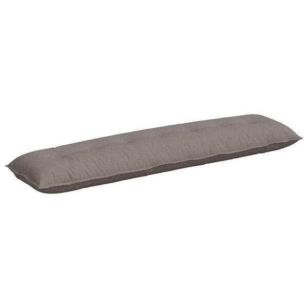 vidaXL Coussin de Dos Taupe 200 x 19 x 50 cm tissu