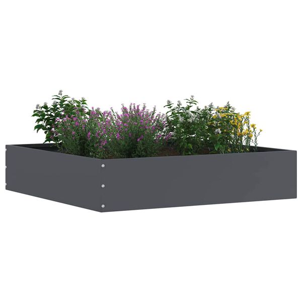 vidaXL Bordure de Pelouse 6 pcs Anthracite 60 x 60 x 13 cm Acier