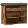 vidaXL Banc &agrave; chaussures vieux bois 62x32x50 cm bois d'ing&eacute;nierie