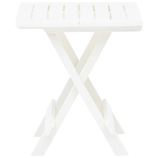 vidaXL Table pliable de jardin blanc 45x43x50 cm plastique