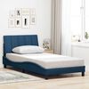 vidaXL Cadre de lit sans matelas Hanko bleu 100x200 cm tissu