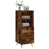 vidaXL Buffet Ch&ecirc;ne fum&eacute; 34,5x34x90 cm Bois d'ing&eacute;nierie