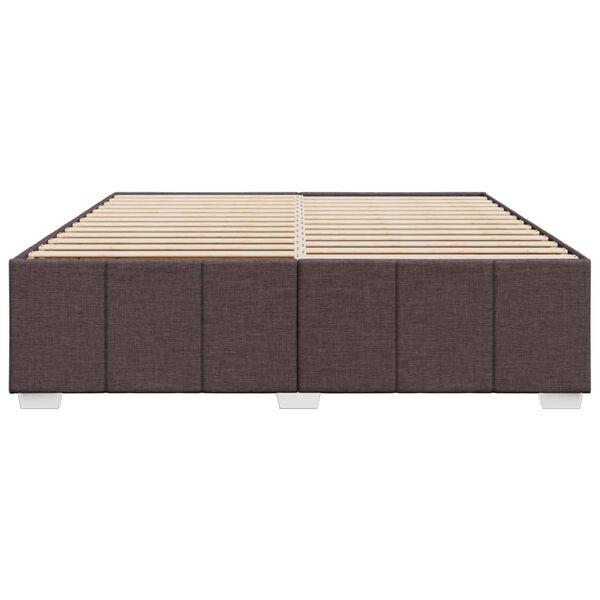 vidaXL Cadre de lit sans matelas marron fonc&eacute; 180x200 cm tissu