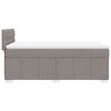 vidaXL Sommier &agrave; lattes de lit avec matelas Taupe 80x200 cm Tissu