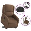 vidaXL Fauteuil de massage inclinable Marron Tissu