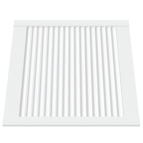 vidaXL Portes d'armoire &agrave; persiennes 2pcs blanc 61,5x59,4cm pin massif