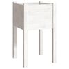 vidaXL Jardinières d'extérieur 2 pcs Blanc 40x40x70 cm Bois de pin