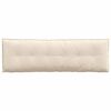 vidaXL Coussin de Dos Beige 160 x 50 cm Tissu en microfibre