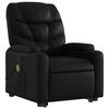 vidaXL Fauteuil inclinable de massage Noir Similicuir