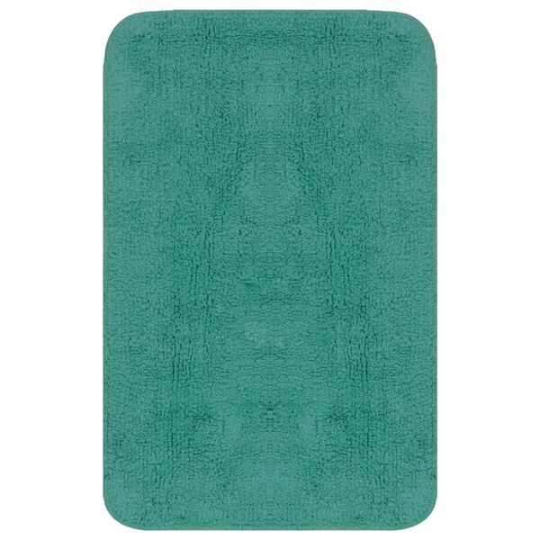 vidaXL Tapis de salle de bain 2 pcs Tissu Turquoise