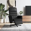 vidaXL Fauteuil inclinable avec repose-pieds noir similicuir