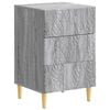 vidaXL Table de chevet Sonoma gris 43 x 39,5 x 66,5 cm