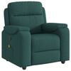 vidaXL Fauteuil de massage inclinable Vert fonc&eacute; Tissu