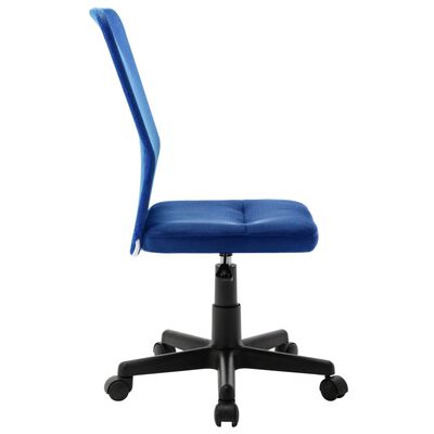 vidaXL Chaise de bureau Bleu 44x52x100 cm Tissu en maille