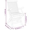 vidaXL Ensemble &agrave; manger de jardin 3 pcs Bois de teck massif