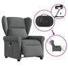 vidaXL Fauteuil inclinable de massage &eacute;lectrique gris fonc&eacute; tissu