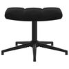 vidaXL Chaise de relaxation avec tabouret Noir Velours