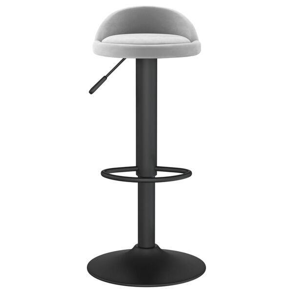 vidaXL Tabourets de bar lot de 2 gris clair velours