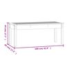 vidaXL Banc de jardin blanc 109x44x45 cm bois massif de pin