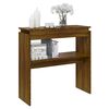 vidaXL Table console Ch&ecirc;ne marron 80x30x80 cm Bois d'ing&eacute;nierie