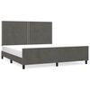 vidaXL Cadre de lit sans matelas gris fonc&eacute; velours