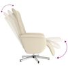 vidaXL Fauteuil inclinable avec repose-pieds cr&egrave;me similicuir