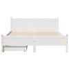vidaXL Cadre de lit sans matelas blanc 140x190 cm bois de pin massif
