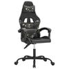 vidaXL Chaise de jeu Noir et camouflage Similicuir