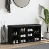 vidaXL Banc &agrave; chaussures noir 102x32x50 cm bois d'ing&eacute;nierie