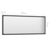 vidaXL Miroir de salle de bain Gris brillant 100x1,5x37 cm Agglom&eacute;r&eacute;
