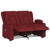 vidaXL Fauteuil de massage inclinable 2 places porte-gobelets bordeaux