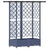 vidaXL Lit &Eacute;lev&eacute; avec Treillis et Toit Gris 124 x 40 x 121 cm PP