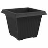 vidaXL Pot de Fleurs Carr&eacute; 24 pcs Noir 28,5 x 28,5 x 22 cm Plastique